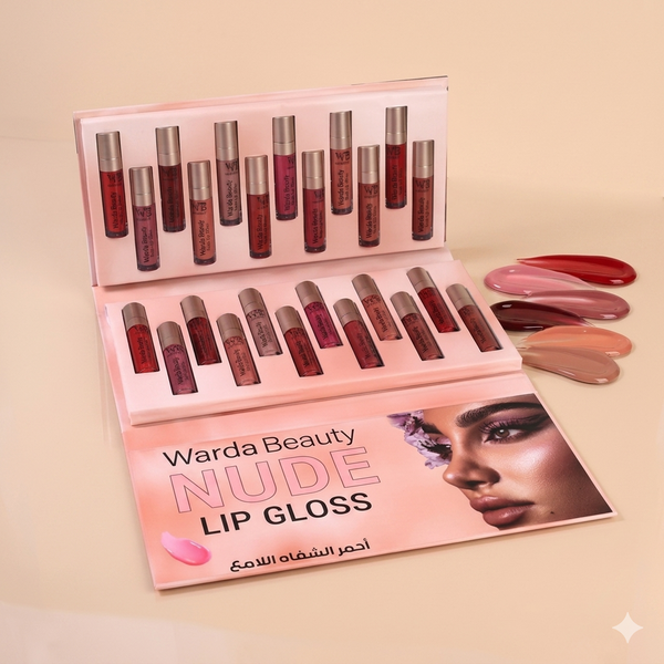 Warda Beauty Nude Lip Gloss – Glossy Finish & Hydrated Lips